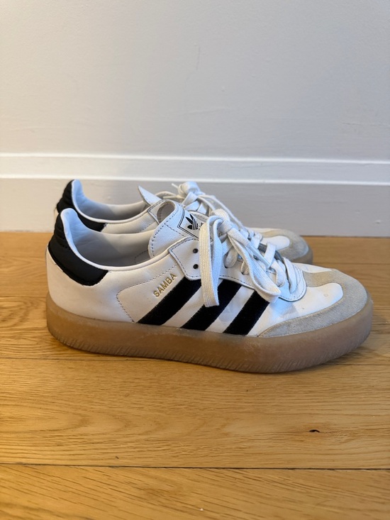 adidas Shoes - adidas Sambae White Low-Top Leather Sneaker